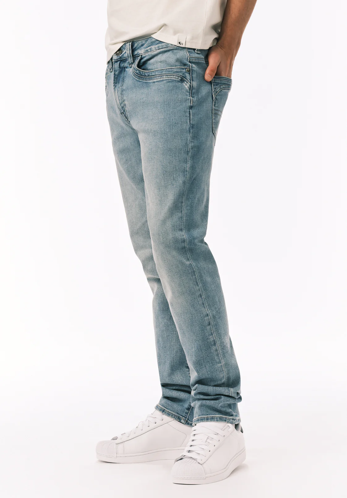 Six Men's Straight Jeans, Light Vintage - BM26199 - Image 3