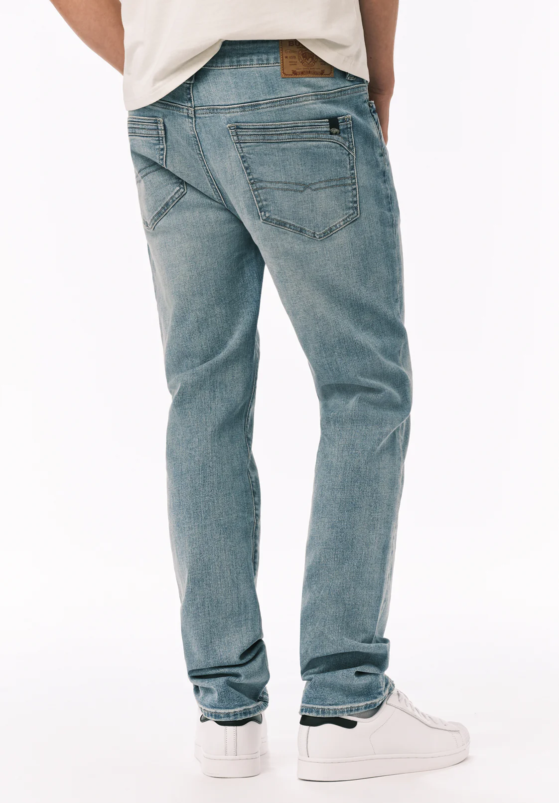 Six Men's Straight Jeans, Light Vintage - BM26199 - Image 4