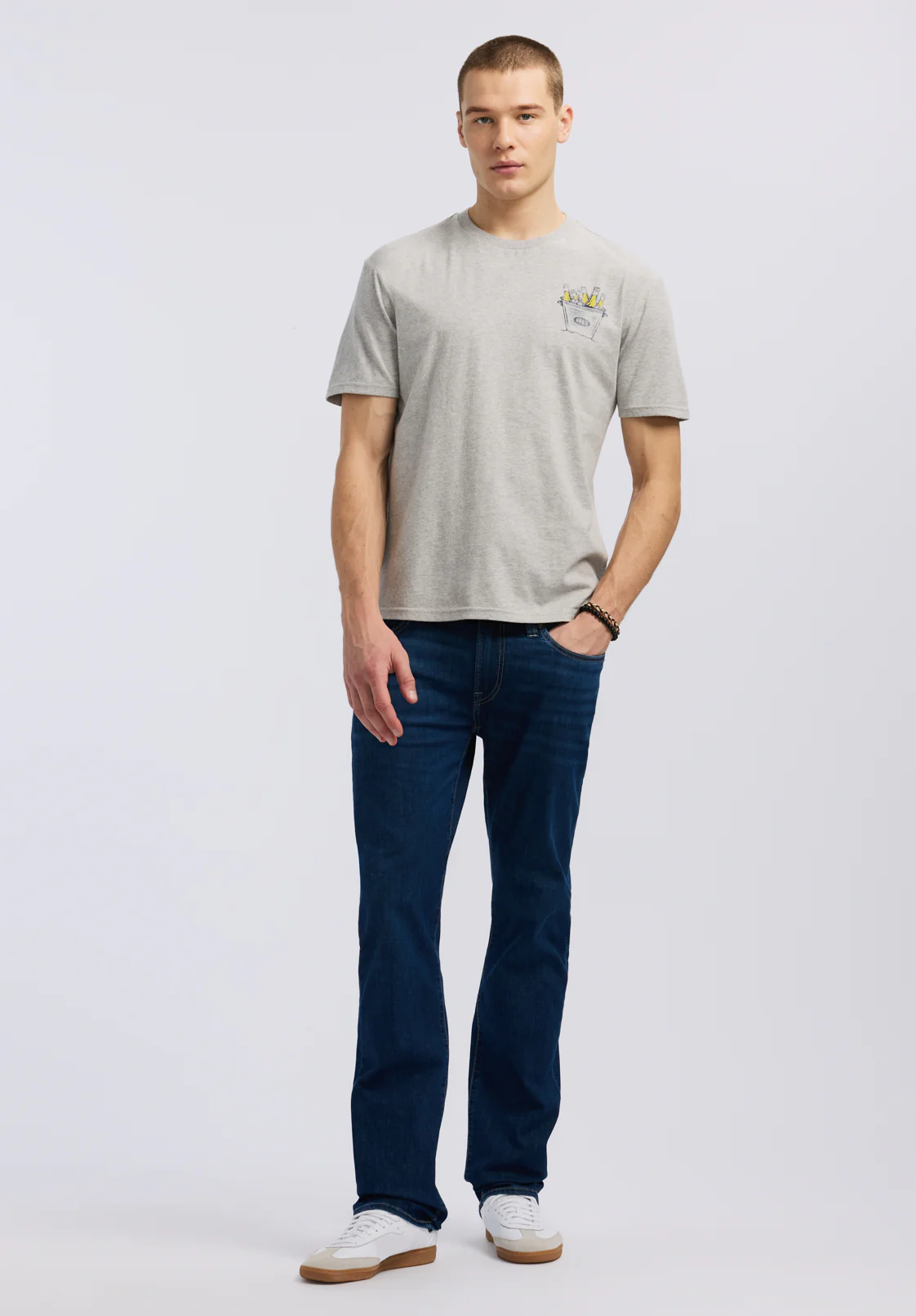 Six Men's Straight Jeans, Authentic Worked - BM26080