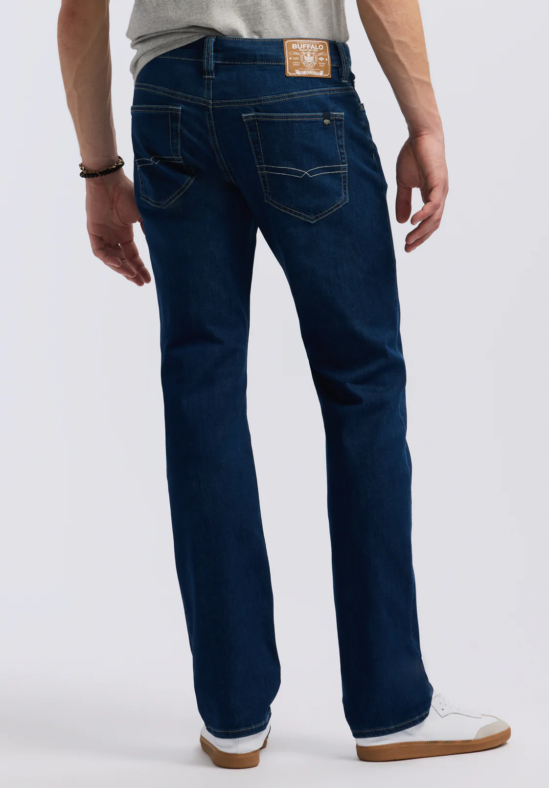 Six Men's Straight Jeans, Authentic Worked - BM26080 - Image 4