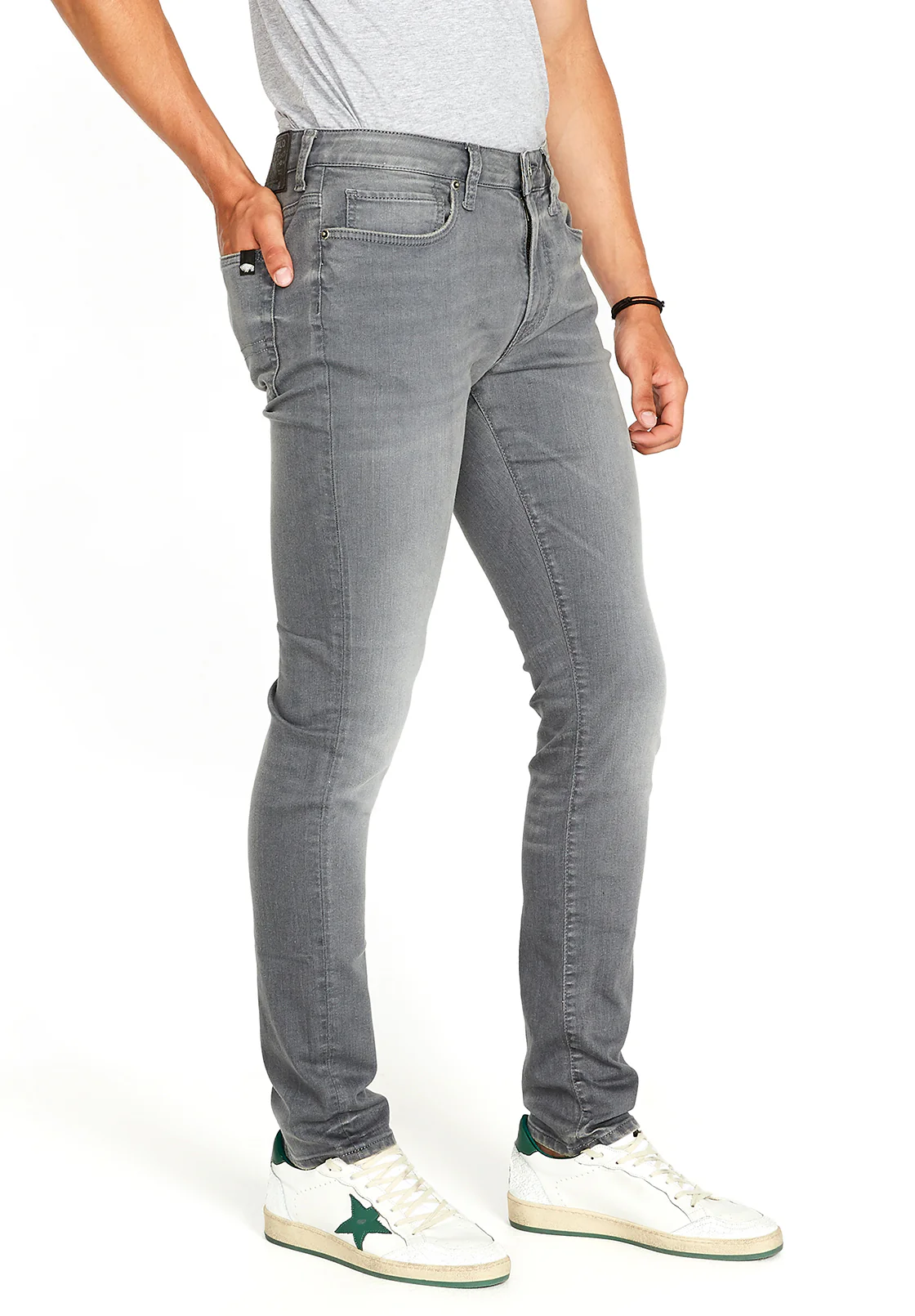 Max Men's Skinny Jeans, Grey Sanded - BM22592 - Image 4