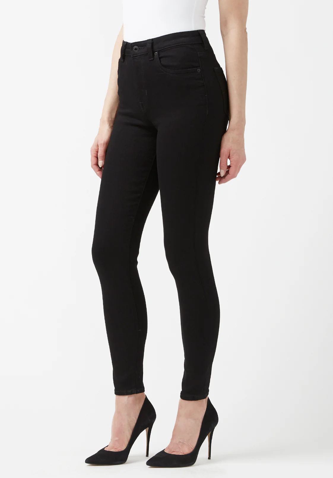 Skylar Women's High Rise Skinny Jeans, Black - BL15663 - Image 4