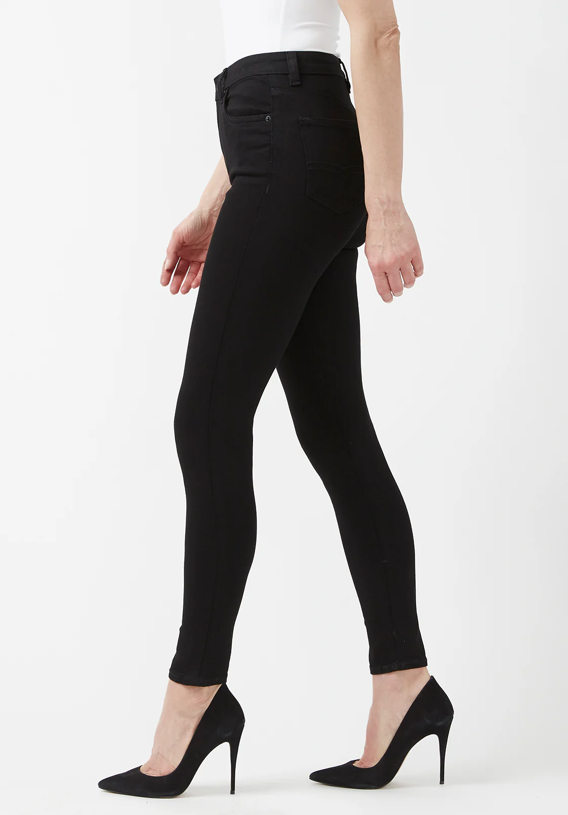 Skylar Women's High Rise Skinny Jeans, Black - BL15663 - Image 6