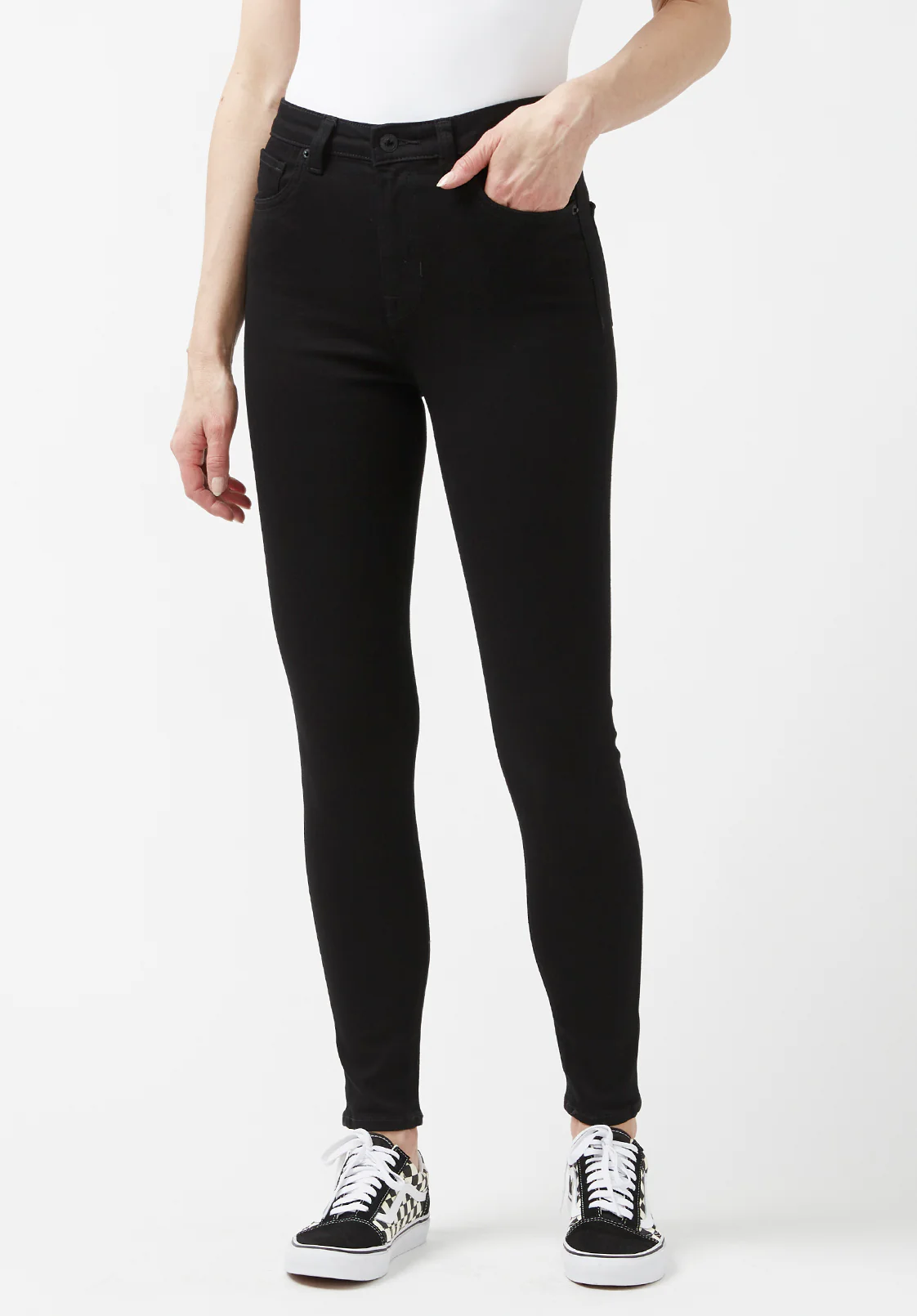 Skylar Women's High Rise Skinny Jeans, Black - BL15663 - Image 8