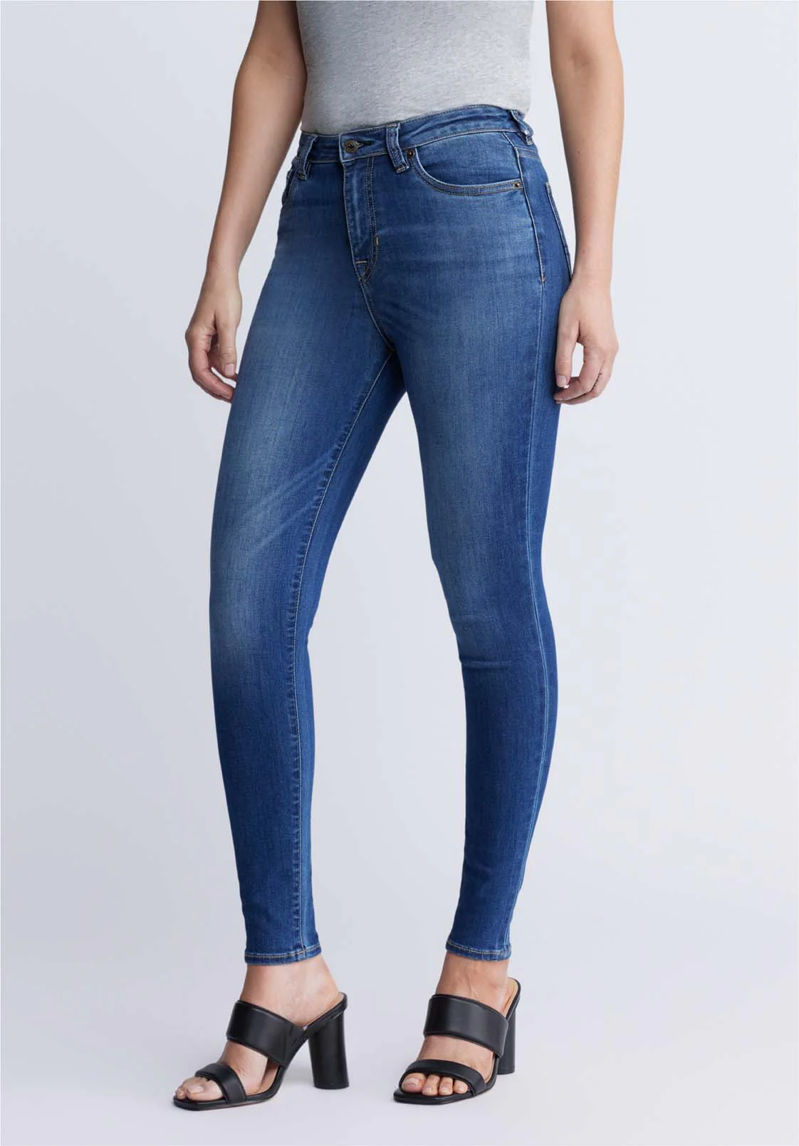 Skylar Women's High Rise Skinny Jeans, Indigo Wash - BL15675 - Image 3