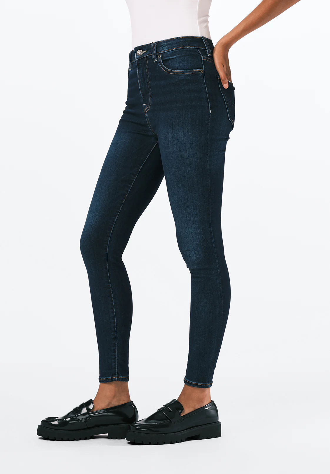 Skylar Women's High Rise Skinny Jeans, Night Rain - BL15703 - Image 3