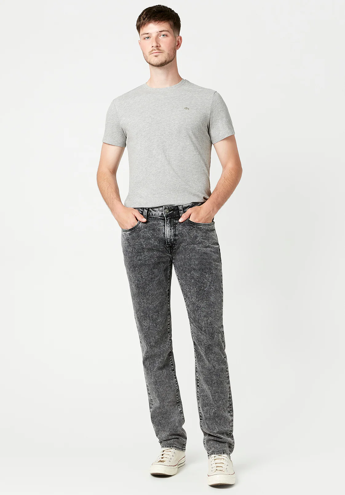 Ash Men's Slim Jeans, Dark Acid Wash - BM22757