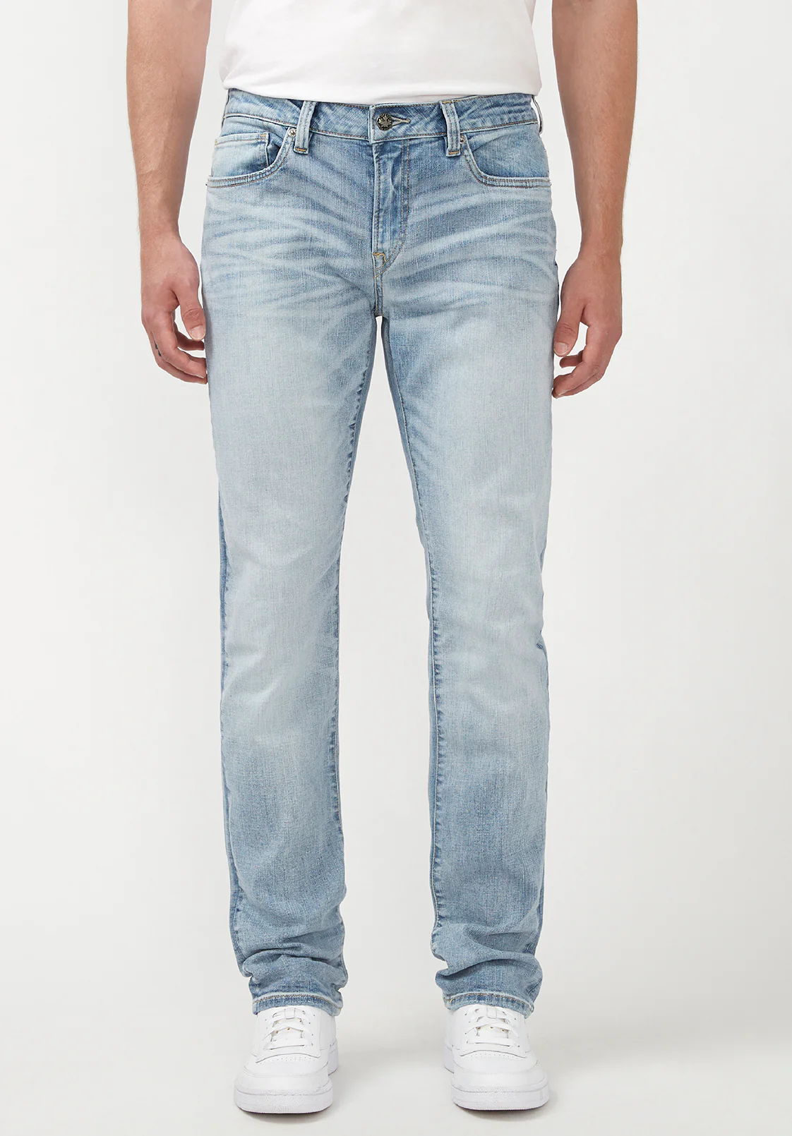 Ash Men's Slim Jeans, Crinkled Mid Blue - BM22784 - Image 6
