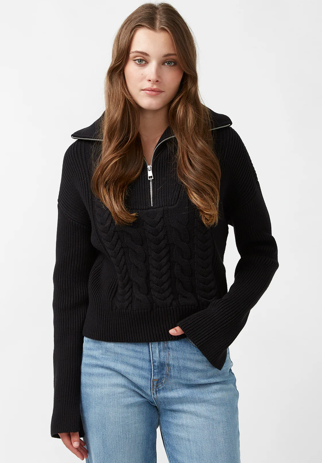 Sorella Women's Long Sleeve Sweater, Black - SW0032F - Image 3