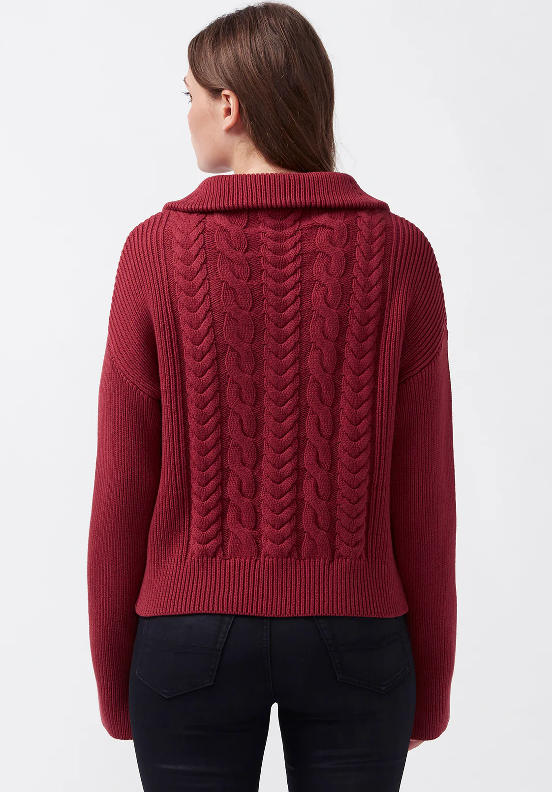 Sorella Women's Long Sleeve Sweater, Dark Red - SW0032F - Image 4