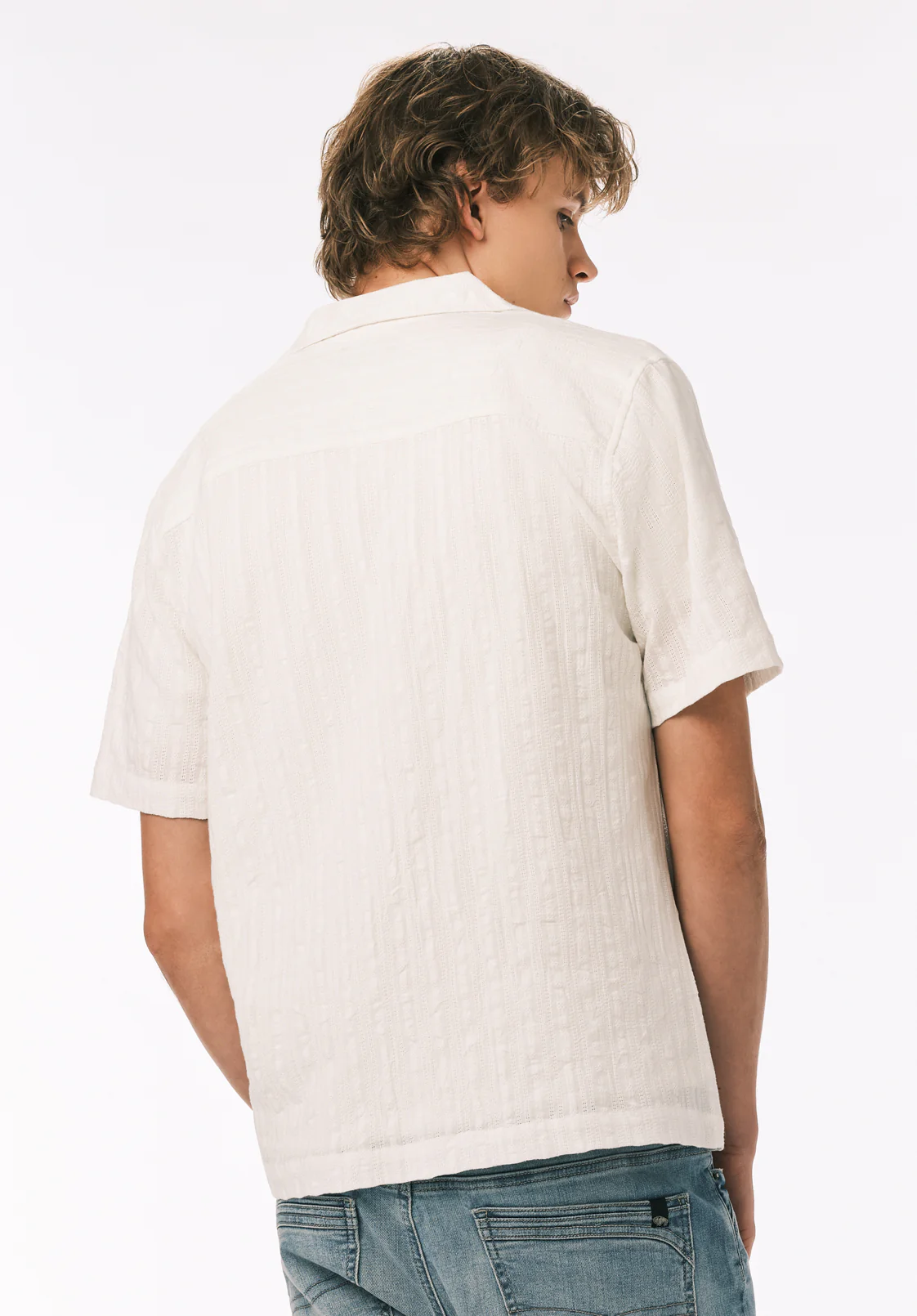 Soriel Men's Short Sleeve Shirt, Milk - BM24799 - Image 4