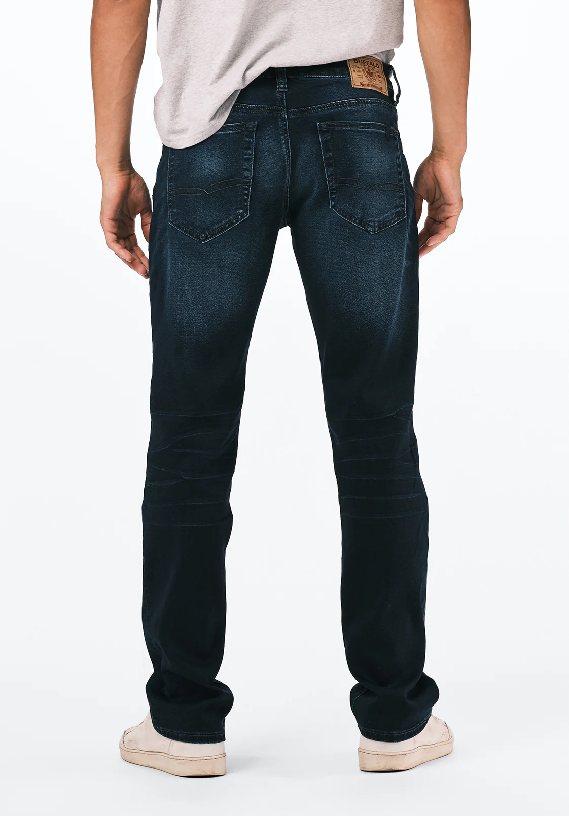 Six Men's Straight Jeans, Authentic and Deep Indigo - BM20457 - Image 4