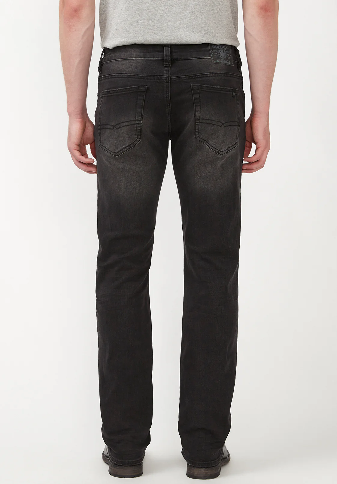 Six Men's Straight Jeans, Crinkled and Sanded - BM22614 - Image 3