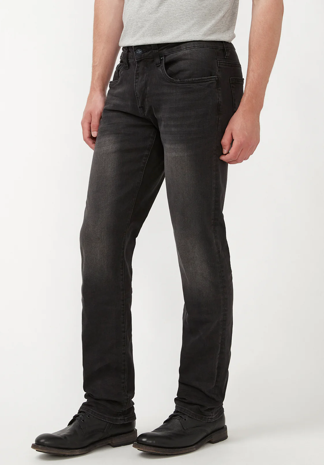 Six Men's Straight Jeans, Crinkled and Sanded - BM22614 - Image 4