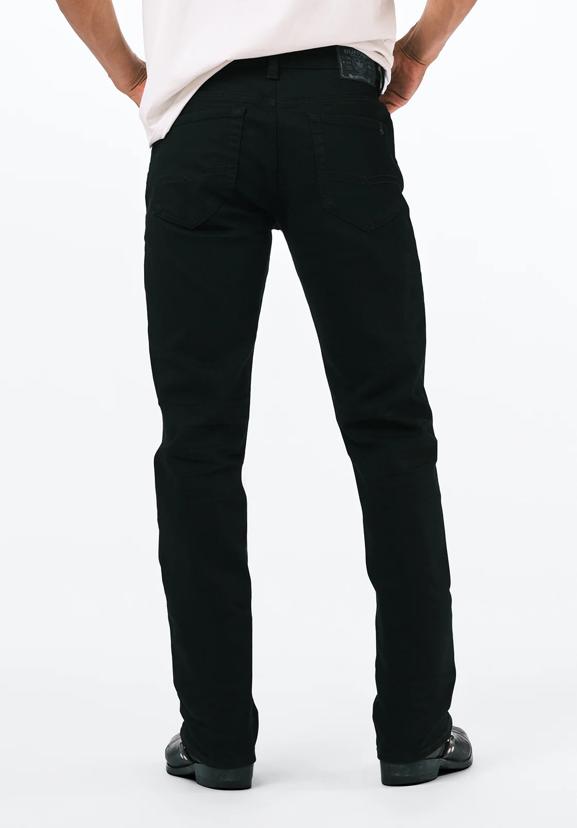 Six Men's Straight Jeans, Crinkled and Dark - BM22632 - Image 4