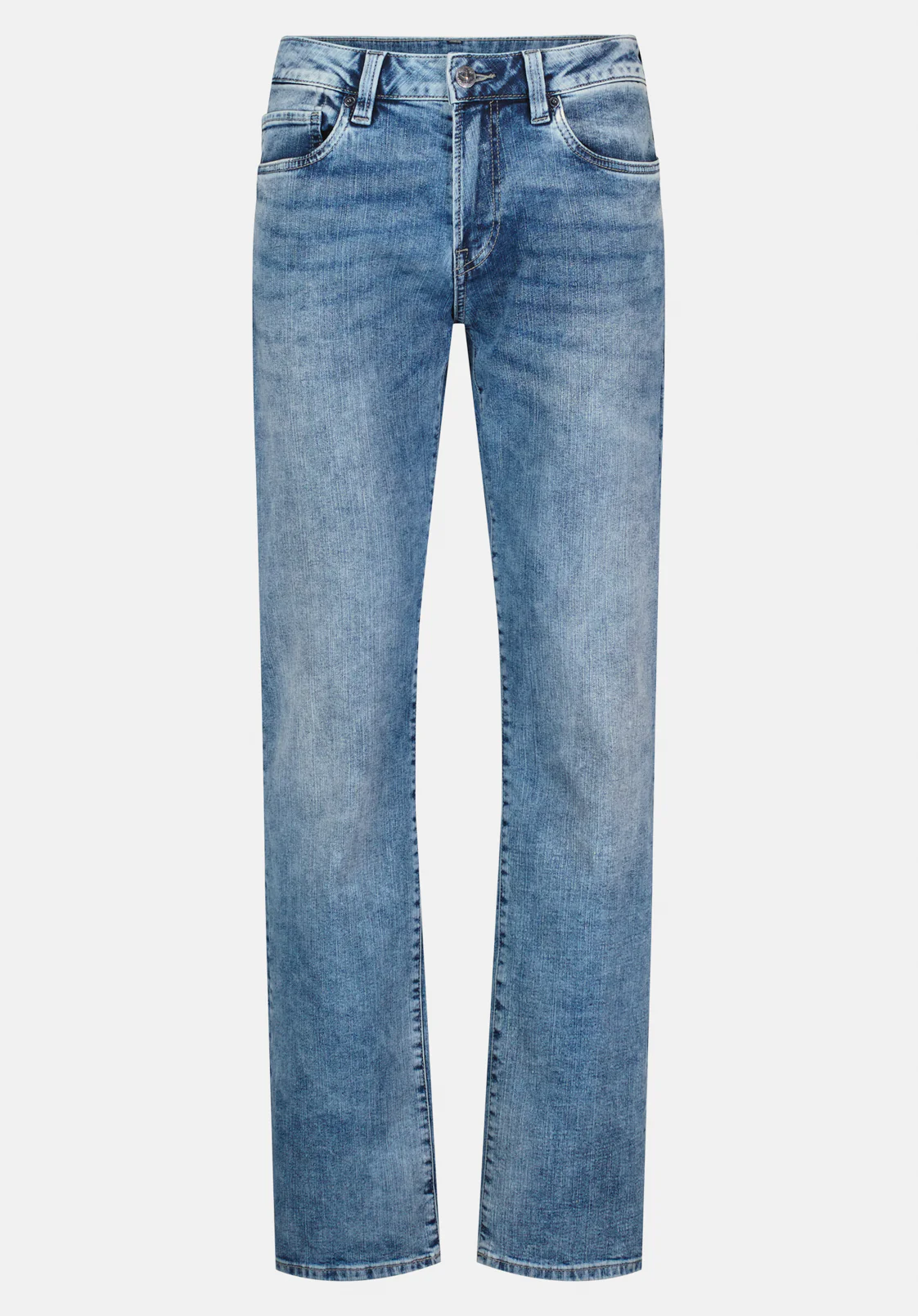 Six Men's Straight Jeans, Whiskered and Contrasted - BM22634 - Image 5