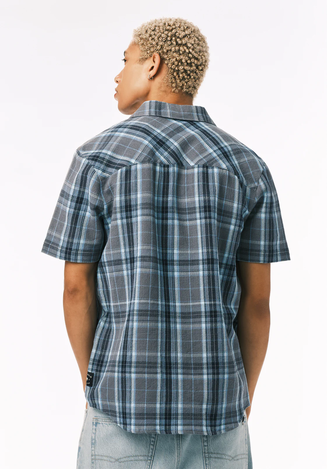 Sulian Men's Short Sleeve Plaid Shirt, Mirage - BM24791 - Image 4