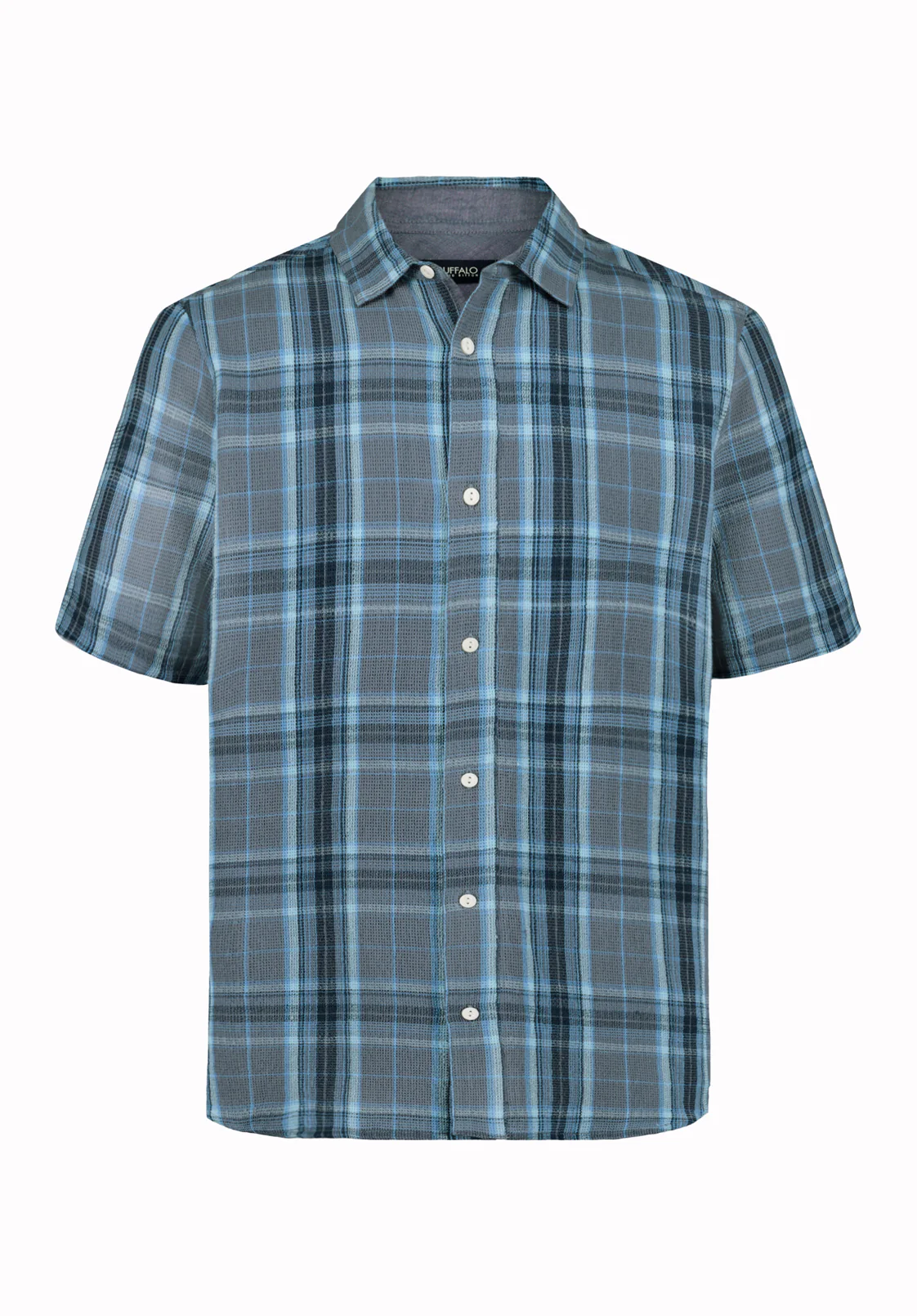 Sulian Men's Short Sleeve Plaid Shirt, Mirage - BM24791 - Image 5