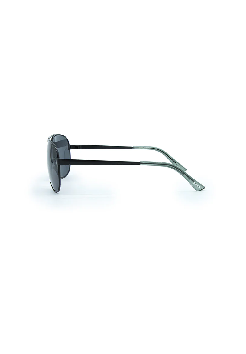 Men's Classic Aviator Sunglasses in Black - B0020S - Image 2