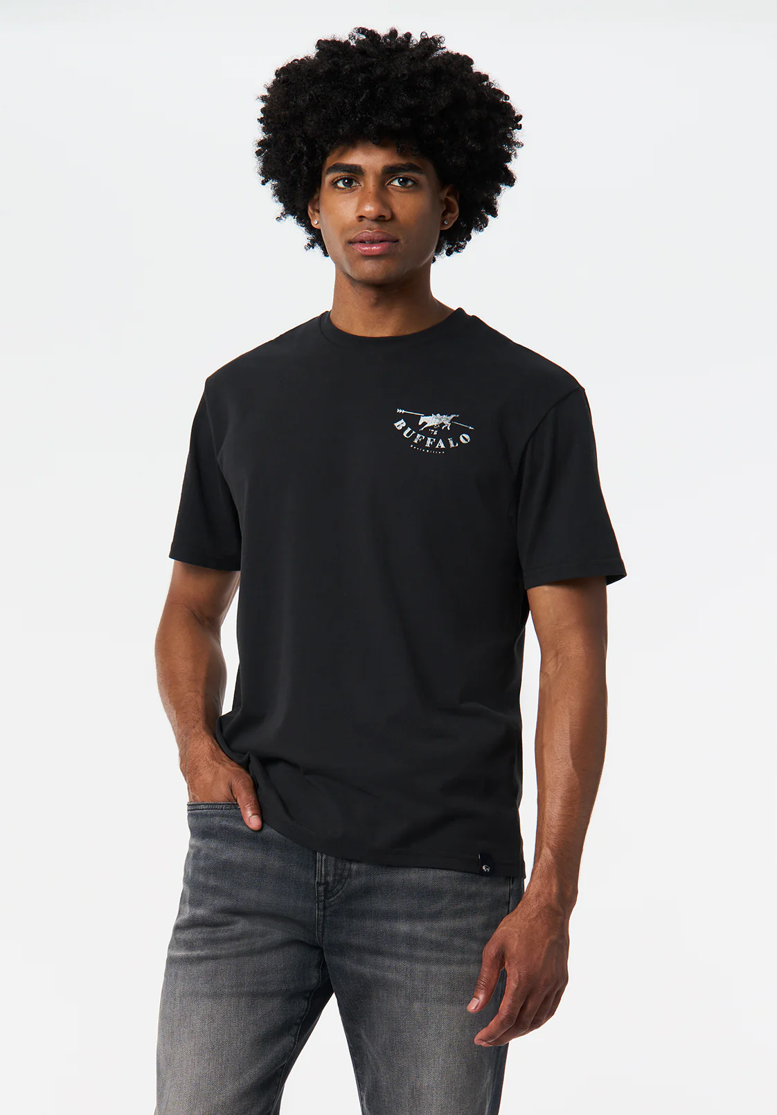 Talan Men's Badlands Print Graphic Tee, Black - BM24715 - Image 3