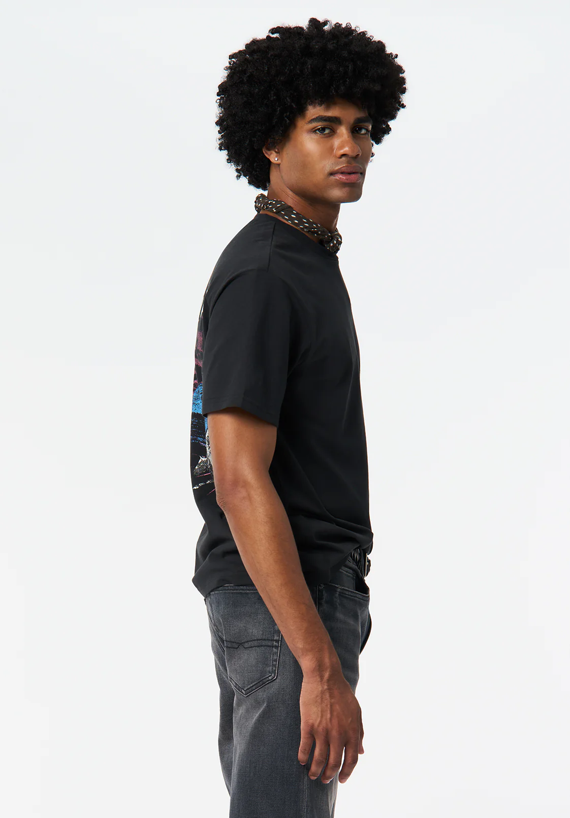 Talan Men's Badlands Print Graphic Tee, Black - BM24715 - Image 4