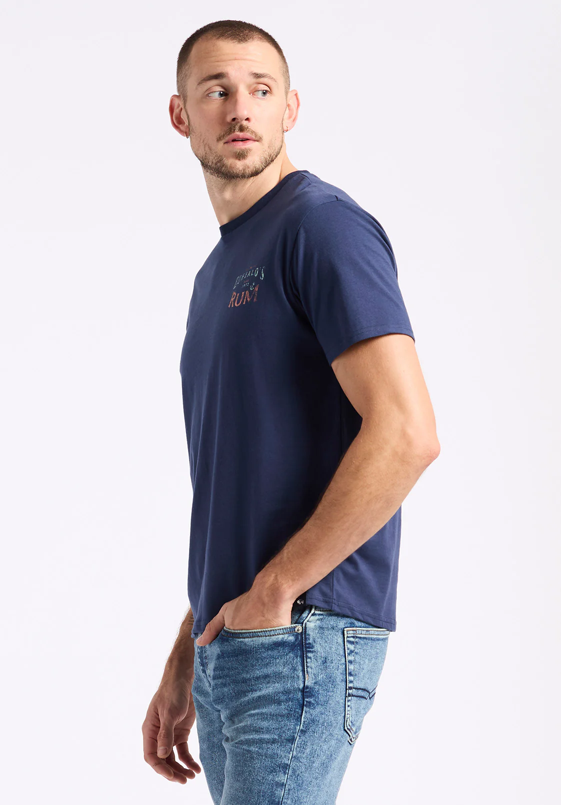 Taneer Men's Rum Print Graphic Tee, Whale - BM24642 - Image 5