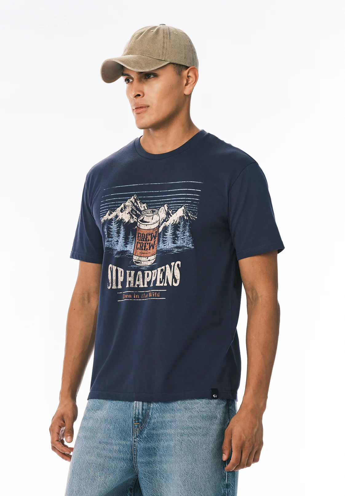 Tappens Men's Sip Happens Print Graphic Tee, Whale - BM24821 - Image 3