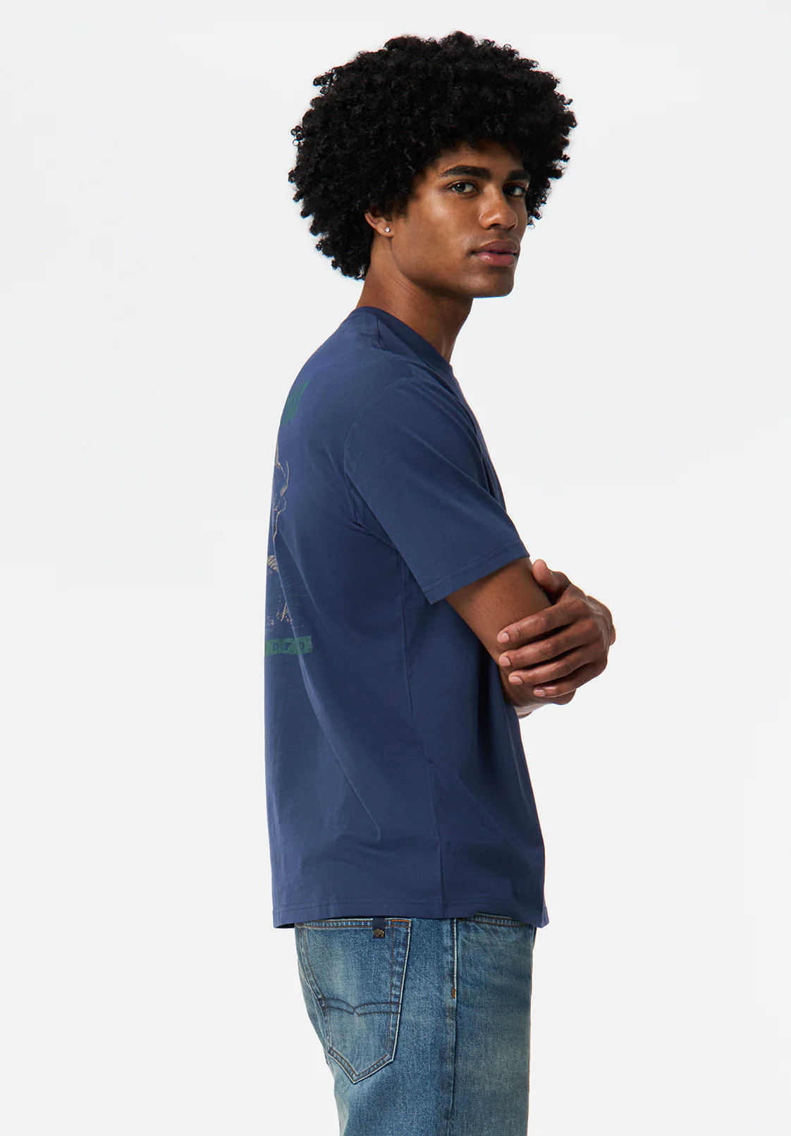 Tarek Men's Smoke Show Print Graphic Tee, Whale - BM24713 - Image 4