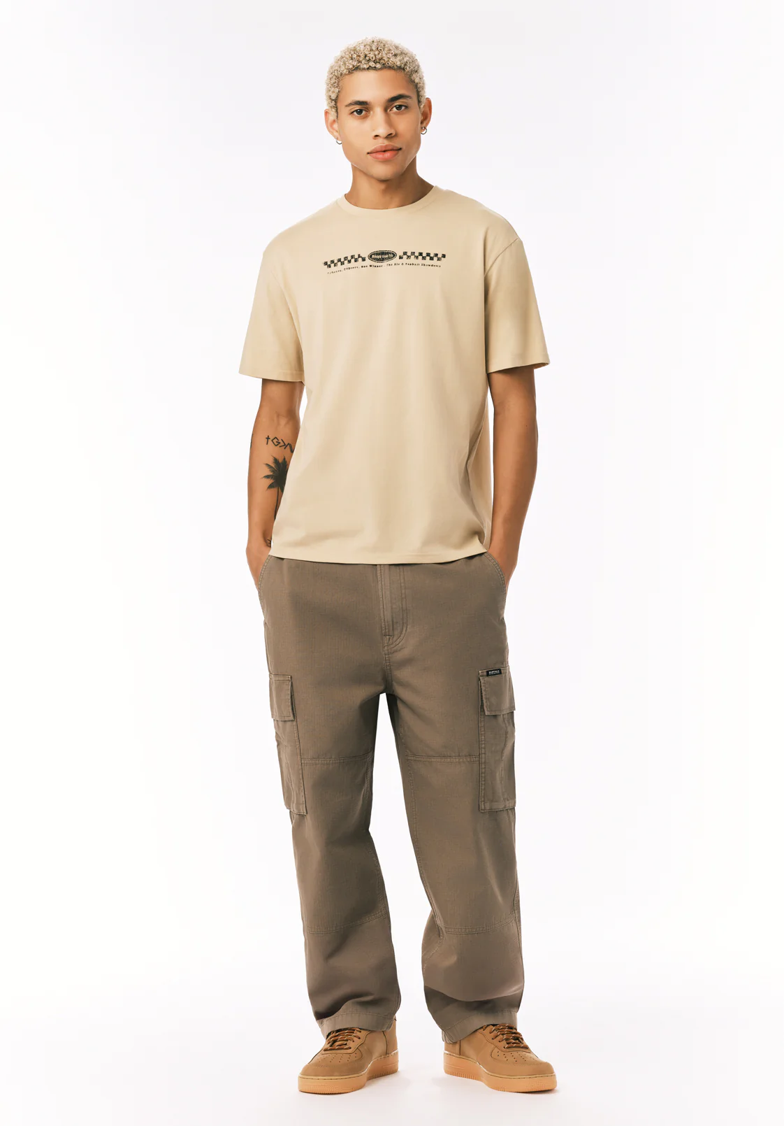 Tazul Men's Vintage Racing Print Graphic Tee, Boulder - BM24841