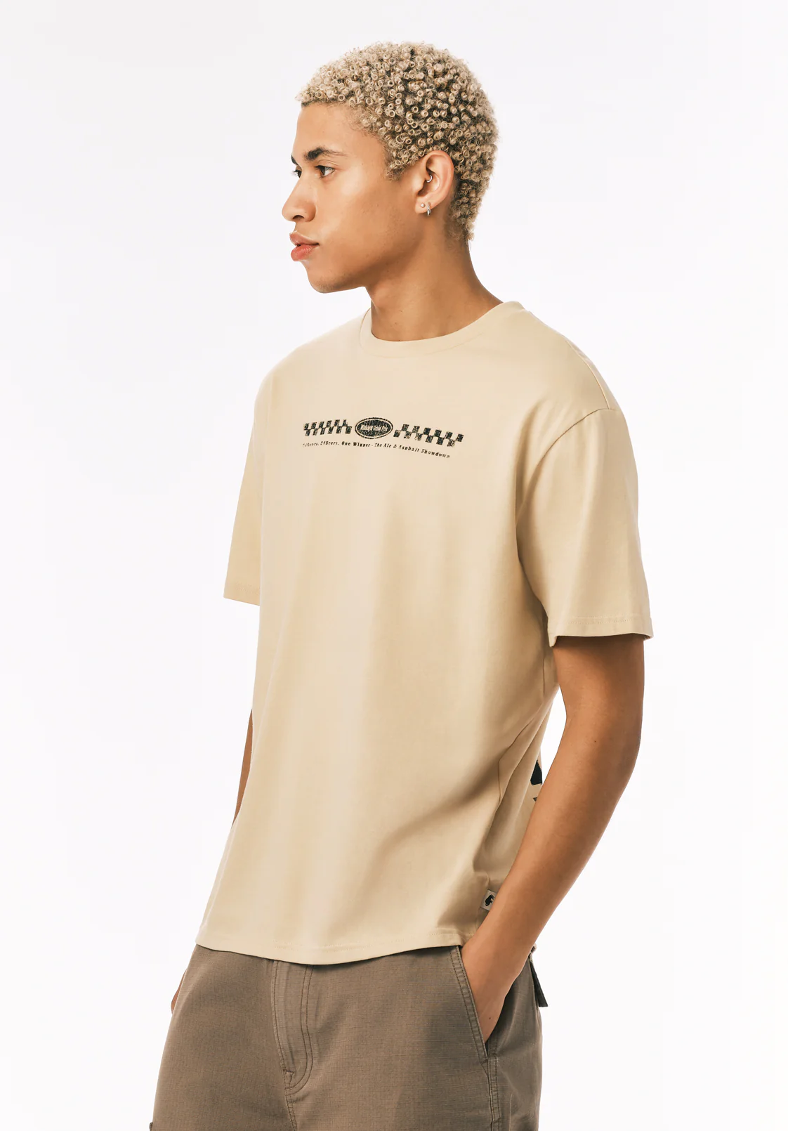 Tazul Men's Vintage Racing Print Graphic Tee, Boulder - BM24841 - Image 4