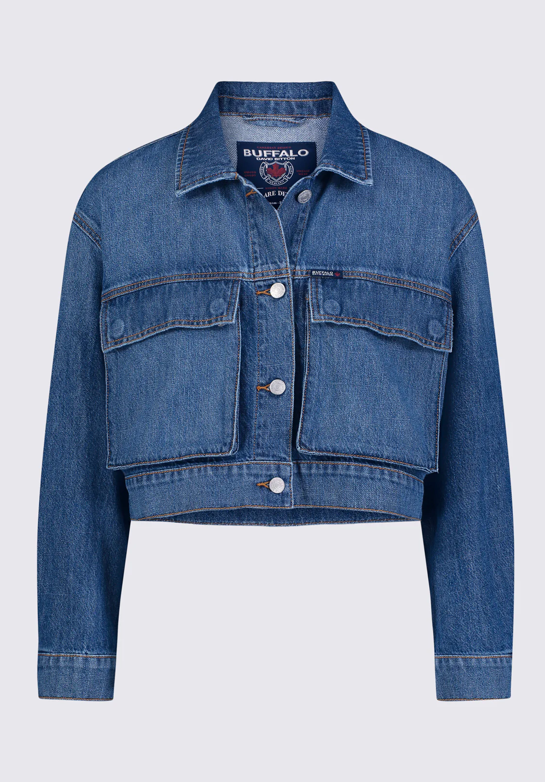 Teagan Women's Boxy Denim Jacket, Authentic Worn - BL15957 - Image 5