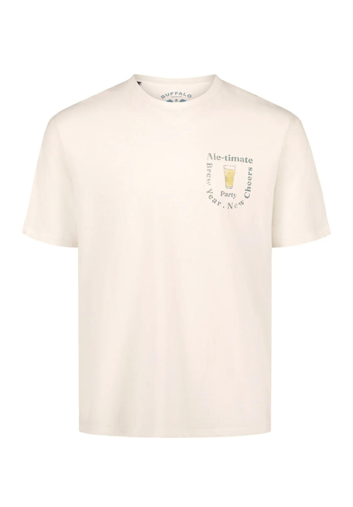 Tebrew Men's Graphic Tee, Milk - BM24818 - Image 6