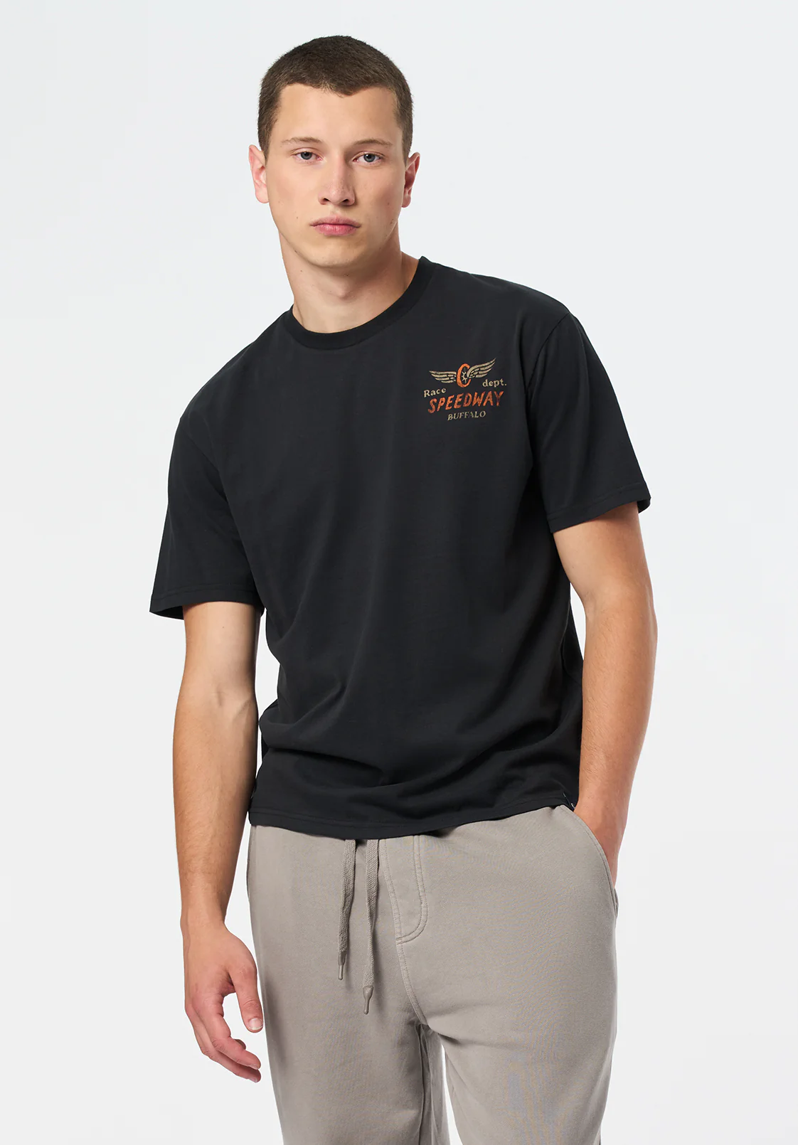 Thane Men's Speedway Print Graphic Tee, Black - BM24709 - Image 3