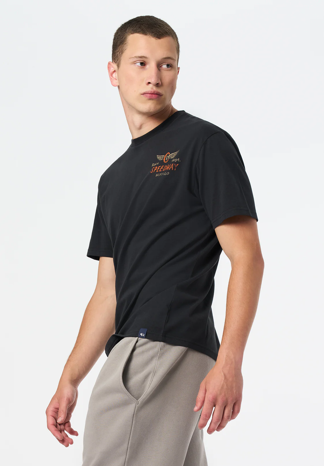 Thane Men's Speedway Print Graphic Tee, Black - BM24709 - Image 4