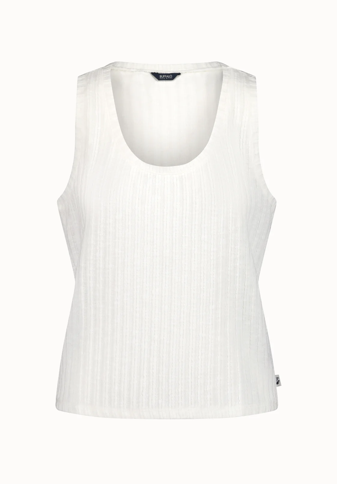 Thurryn Women's Rib Knit Tank Top, Blanc - KT0192P - Image 5