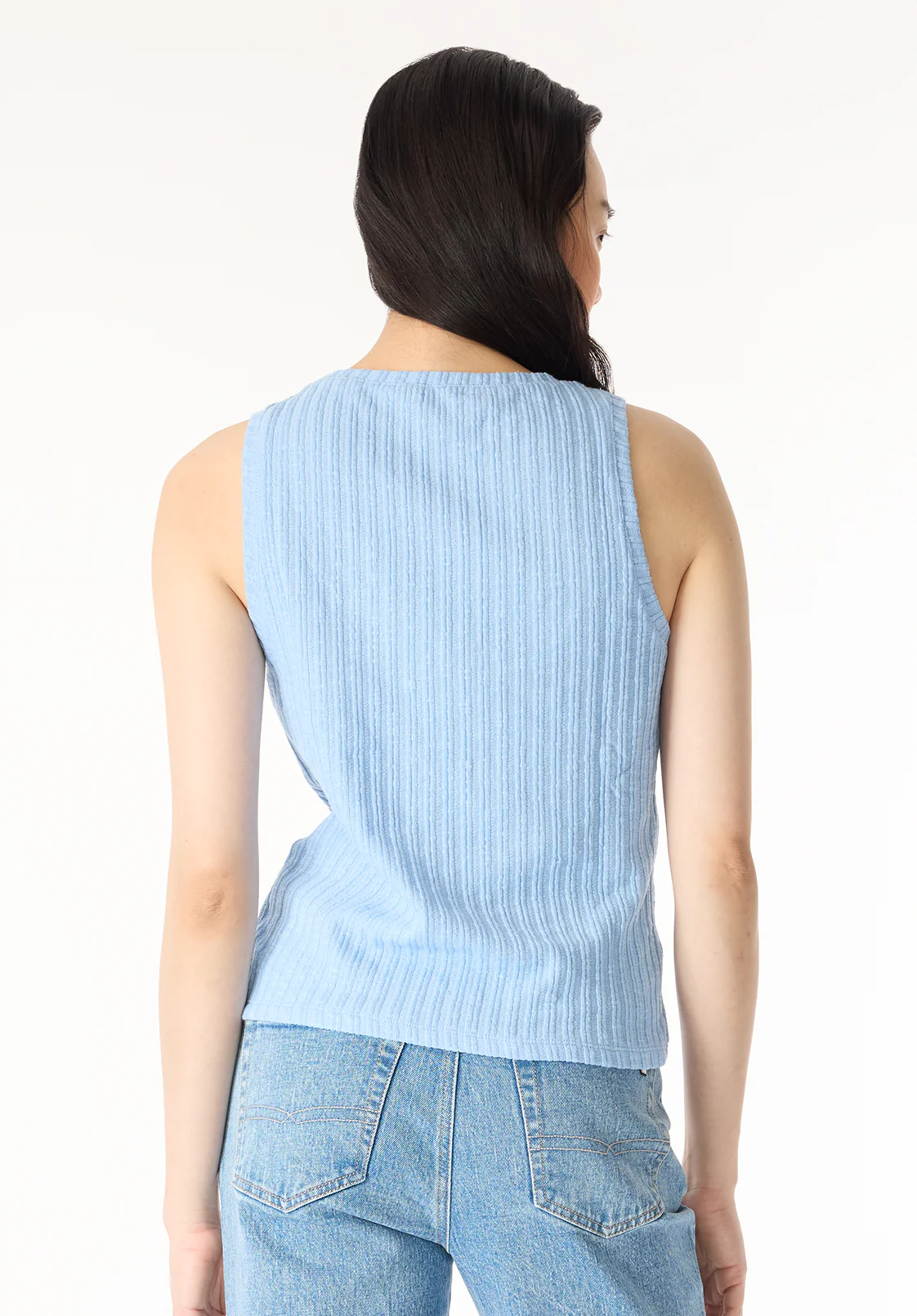 Thurryn Women's Rib Knit Tank Top, Placid Blue - KT0192P - Image 4