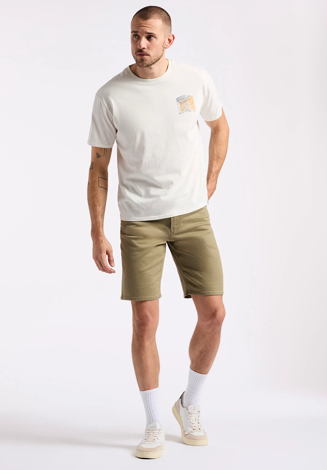 Tinglev Men's Tequila Print Graphic Tee, Milk - BM24636