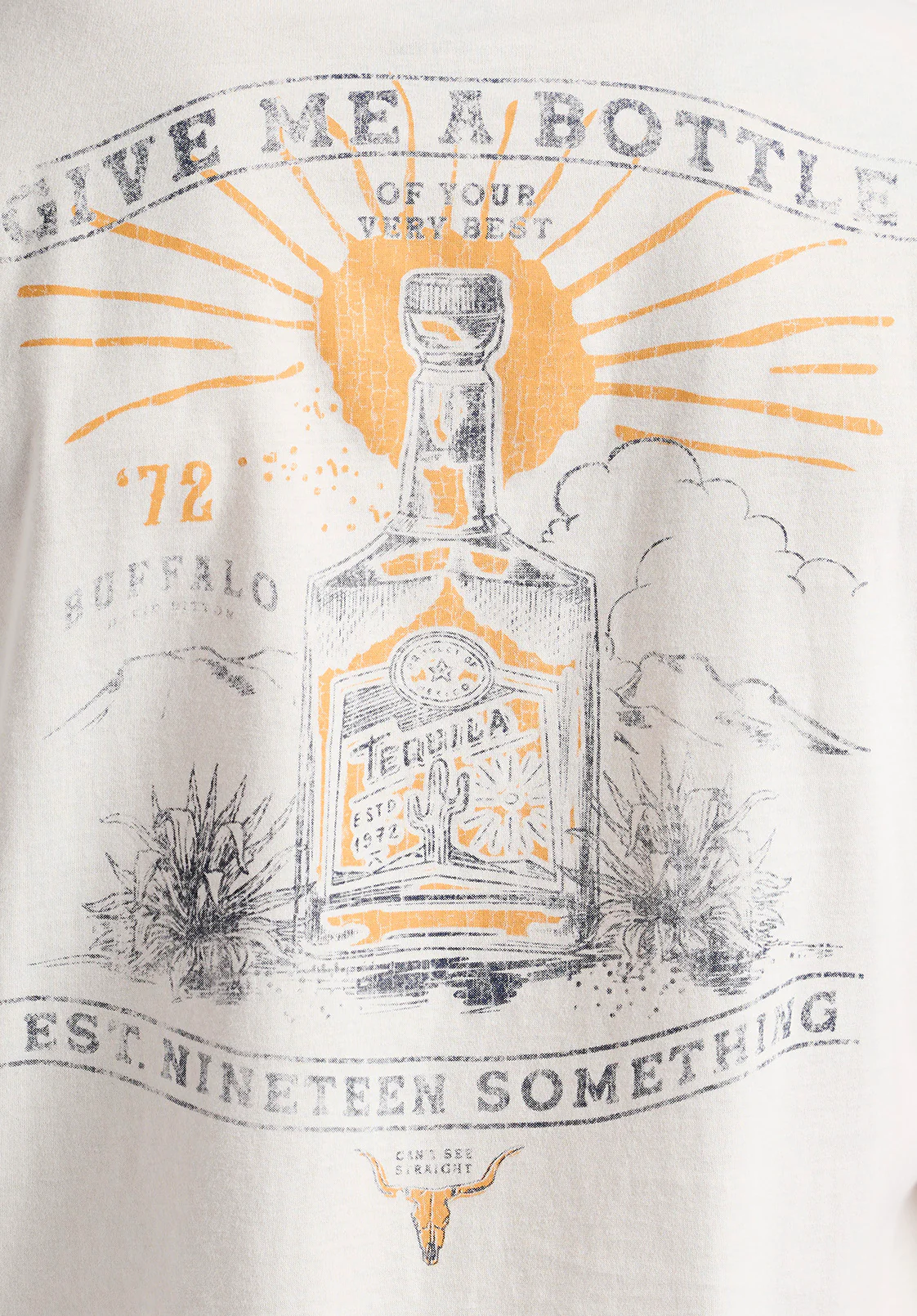 Tinglev Men's Tequila Print Graphic Tee, Milk - BM24636 - Image 6