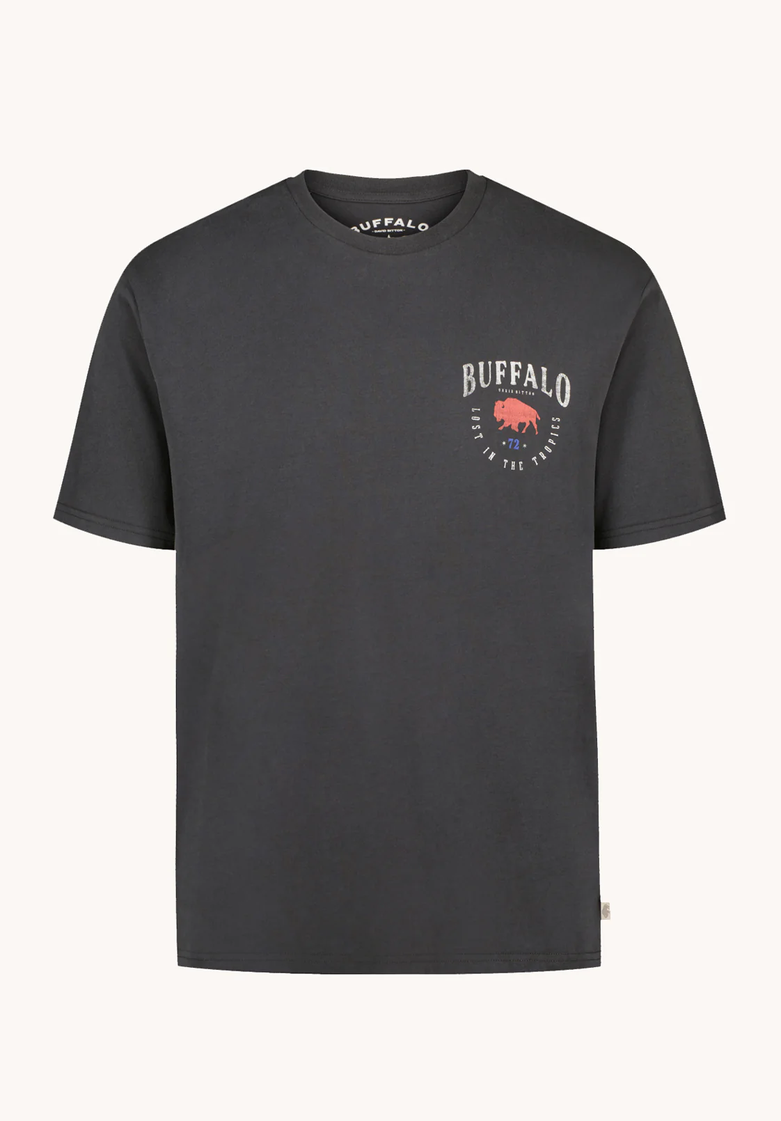 Tiver Men's Vintage Buffalo Graphic Tee, Black - BM24889 - Image 6