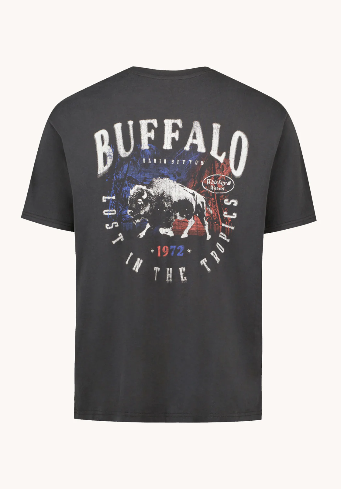 Tiver Men's Vintage Buffalo Graphic Tee, Black - BM24889 - Image 7