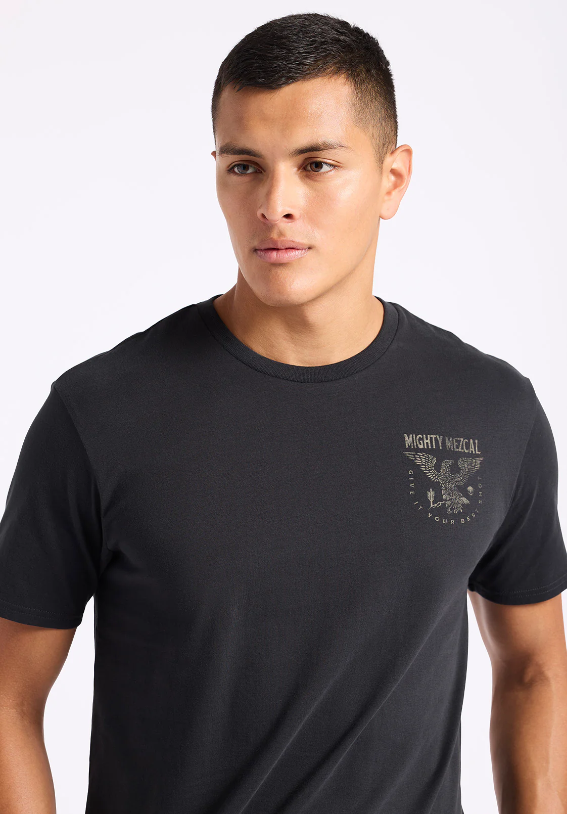 Tonder Men's Eagle Print Graphic Tee, Black - BM24634 - Image 3