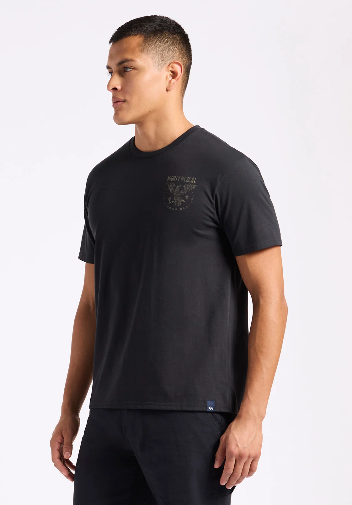 Tonder Men's Eagle Print Graphic Tee, Black - BM24634 - Image 5
