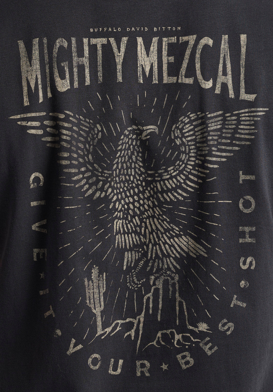 Tonder Men's Eagle Print Graphic Tee, Black - BM24634 - Image 6
