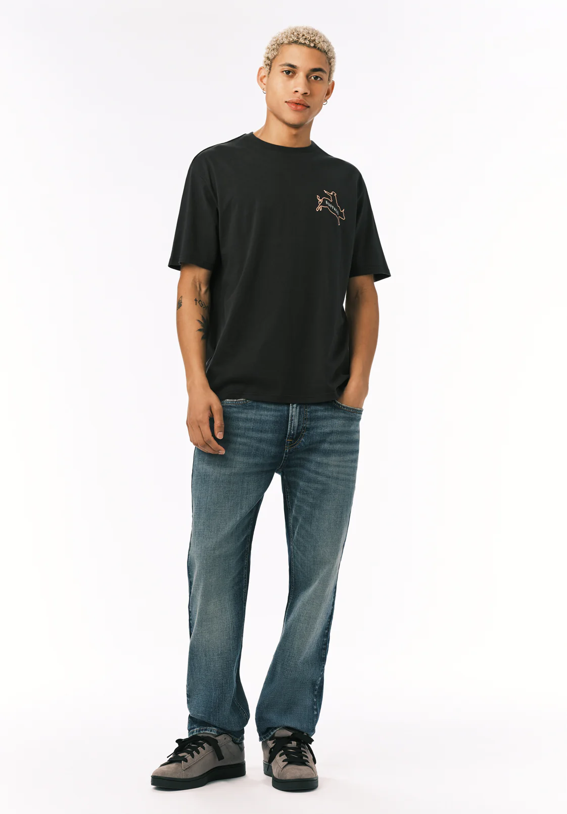 Tovax Men's Western Print Graphic Tee, Black - BM24833