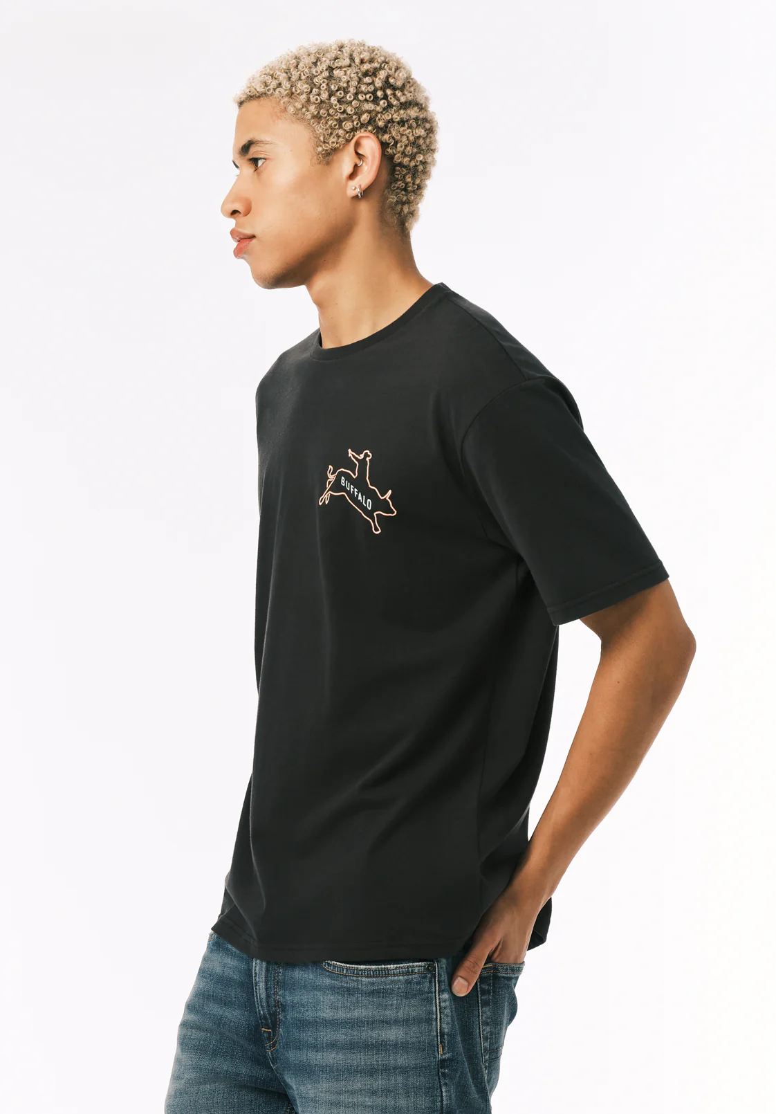 Tovax Men's Western Print Graphic Tee, Black - BM24833 - Image 4