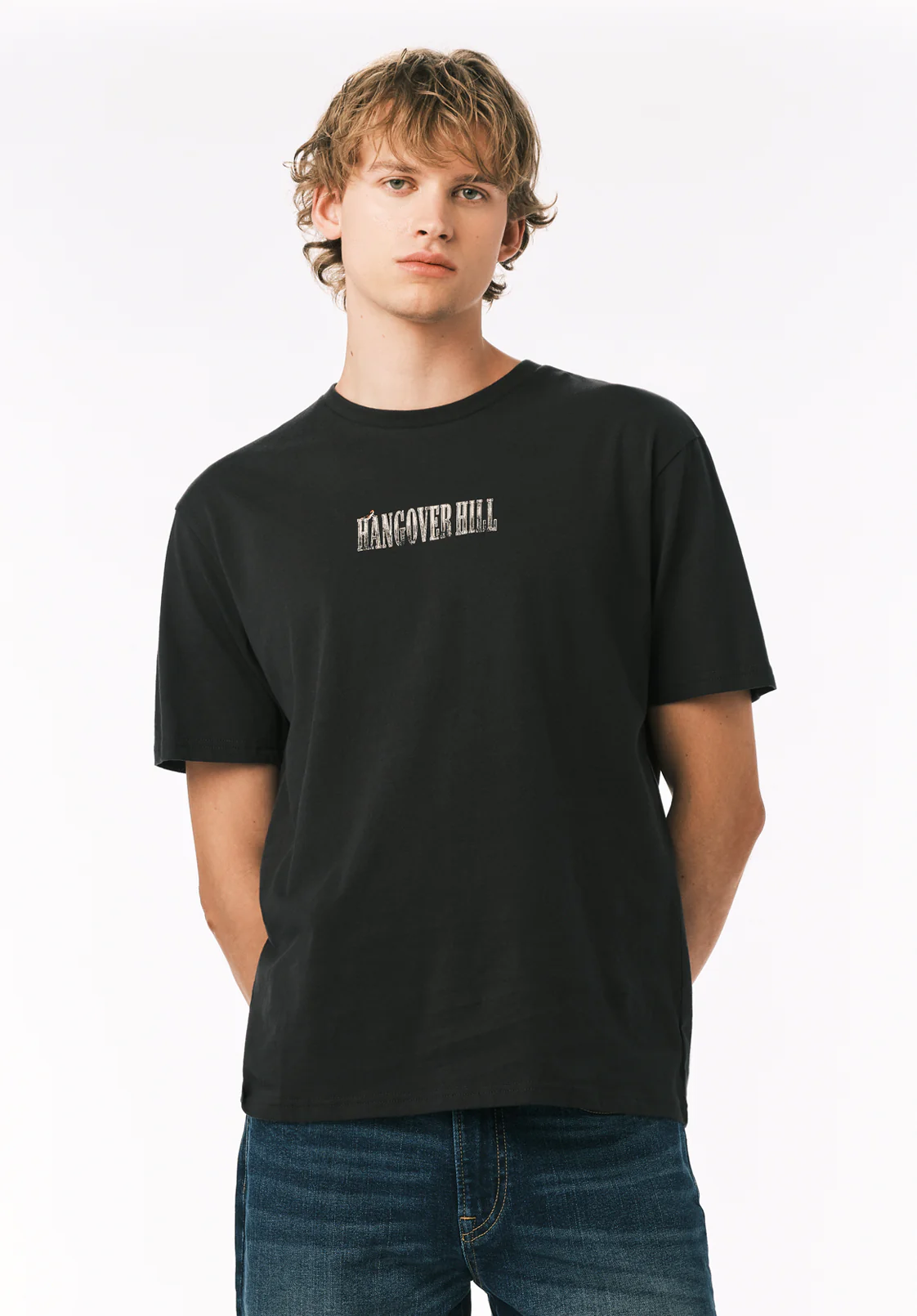 Turen Men's Hangover Hill Trail Print Graphic Tee, Black - BM24839 - Image 3