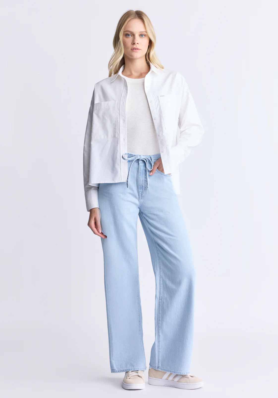 Twyla Women's Boxy Shirt, White - WT0170H