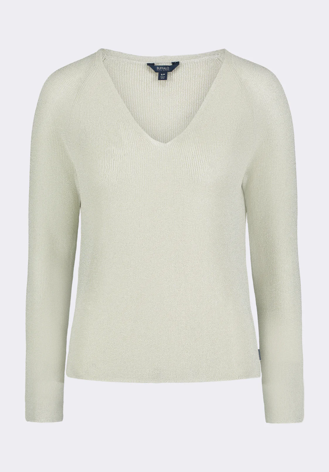 Valencianna Women's V-Neck Lightweight Sweater, Flax - SW0126P - Image 5