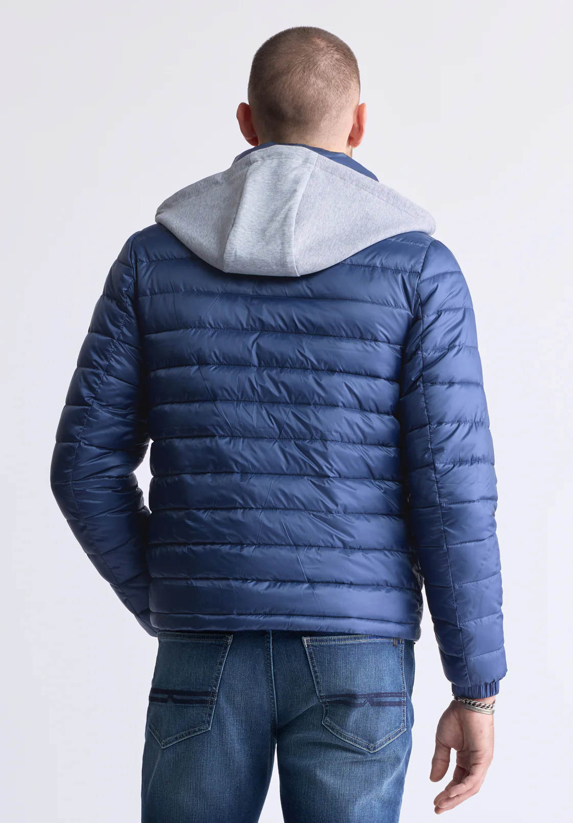 Vince Men's Quilted Zip-Up Jacket, Elemental Blue - OBMFE003 - Image 2