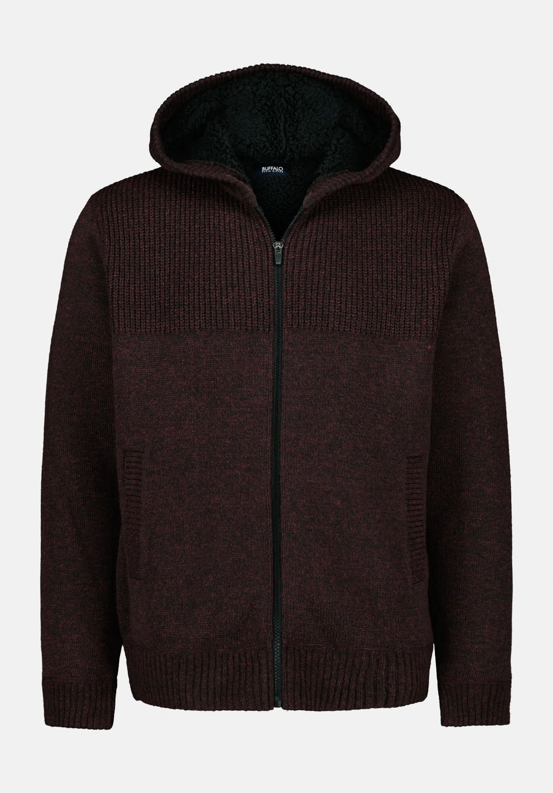 Walmick Men's Sherpa Lined Full-Zip Sweater Hoodie, Fico - BM24739 - Image 5